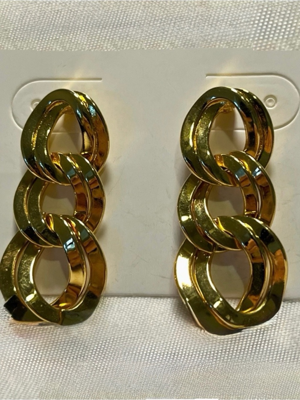 Monet Gold Toned Chain Link Earrings